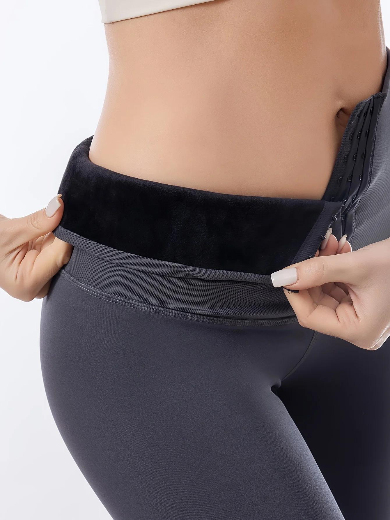 Leggings de taille à ceinture croisée en velours pour femmes portant automne et hiver taille haute v