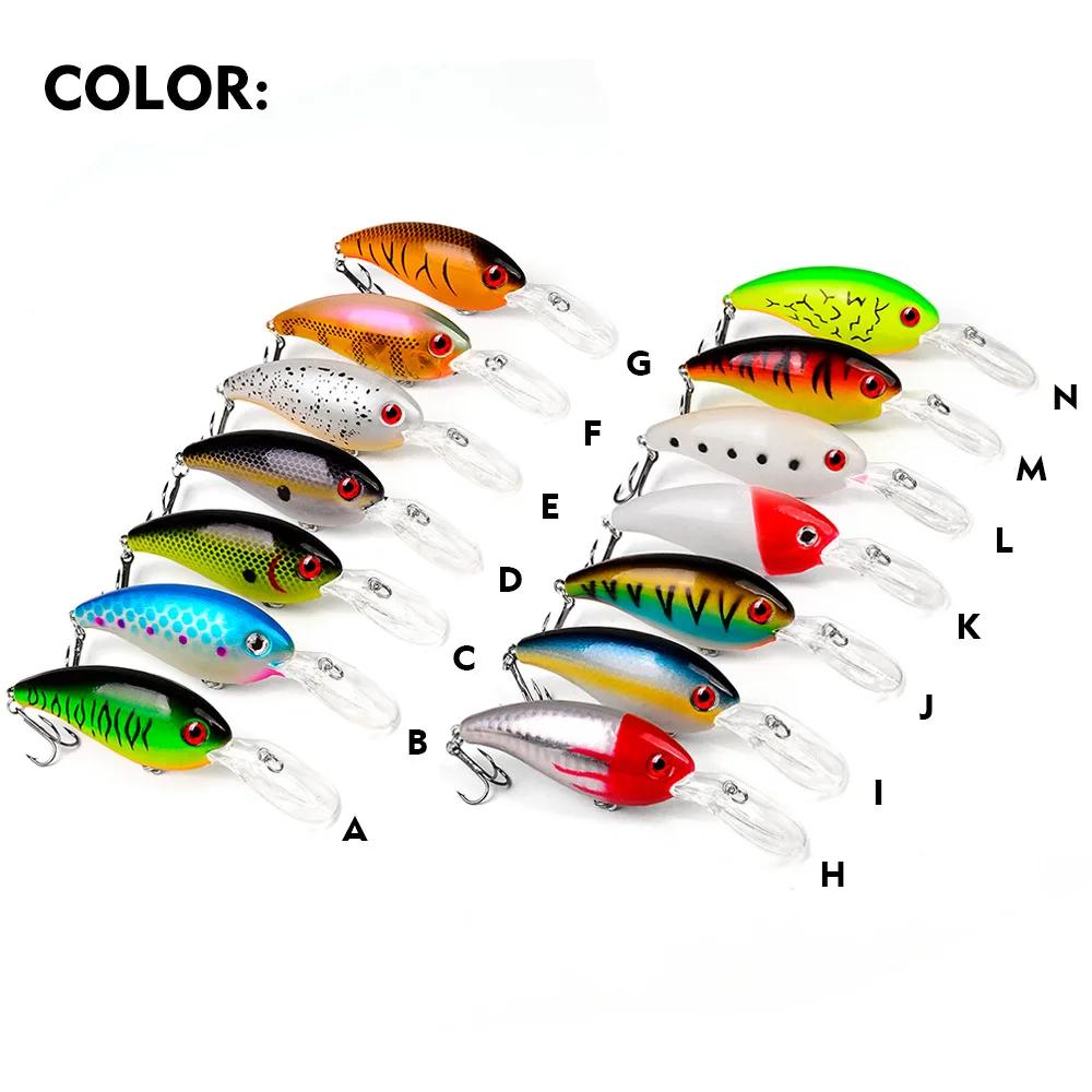 Leurre méné rigide de type crankbait pour la pêche à la traîne en mer, appât Élde plongée rapide pou