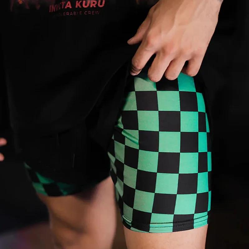 Short de sport athlétique 2 en 1 pour hommes, short élégant imprimé 3D avec poches, séchage rapide, 