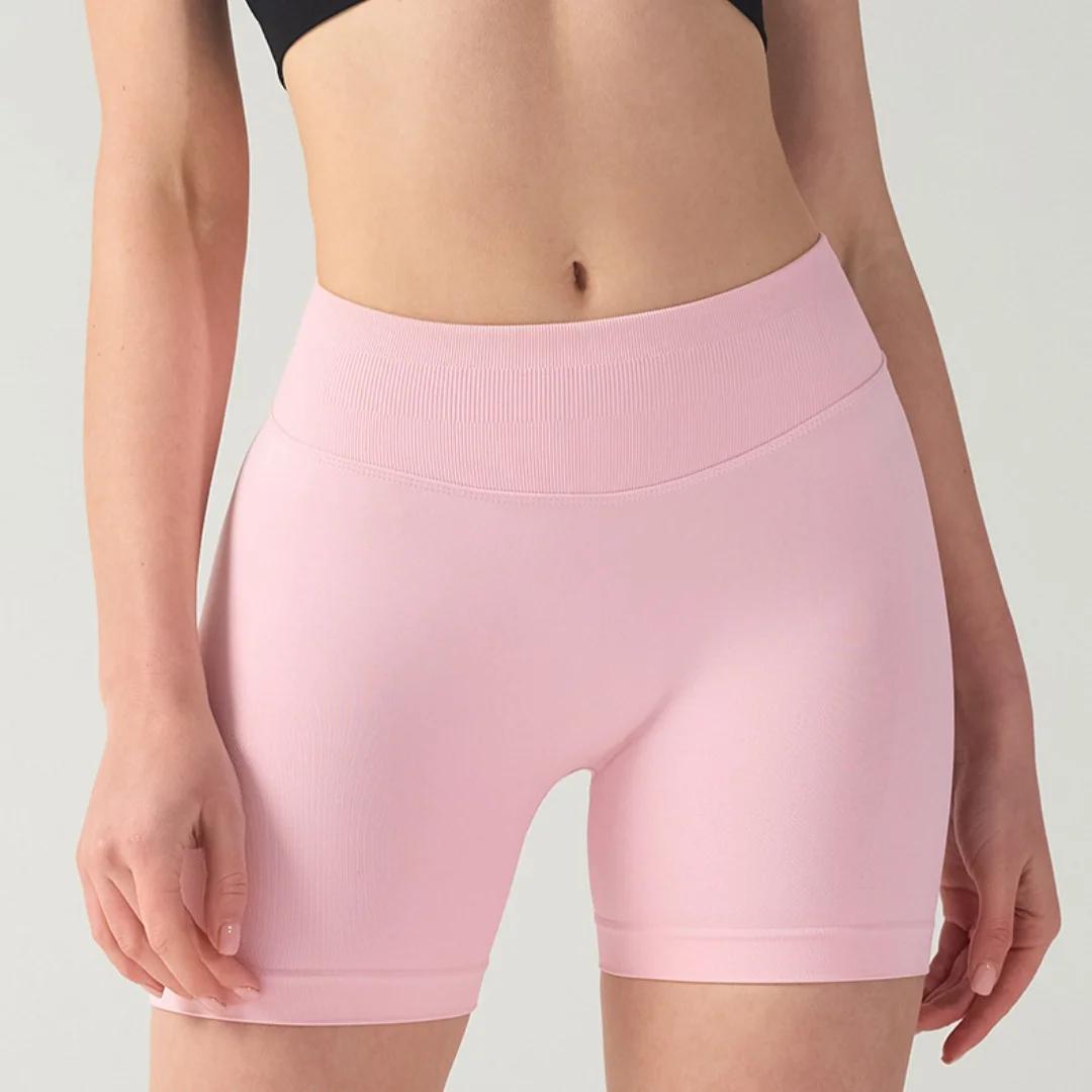 Short en tricot Pilates, entraînement à l'intensité moyenne, hanches pêche très extensibles, sans li