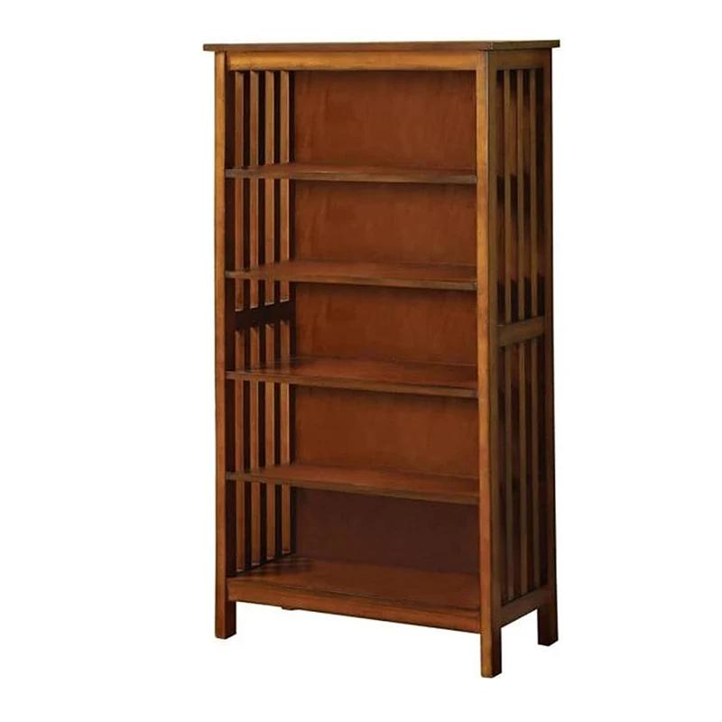 Étagère de XXL finition chêne antique, rangement en bois massif, nettoyage, 5 étagères, armoire ouve