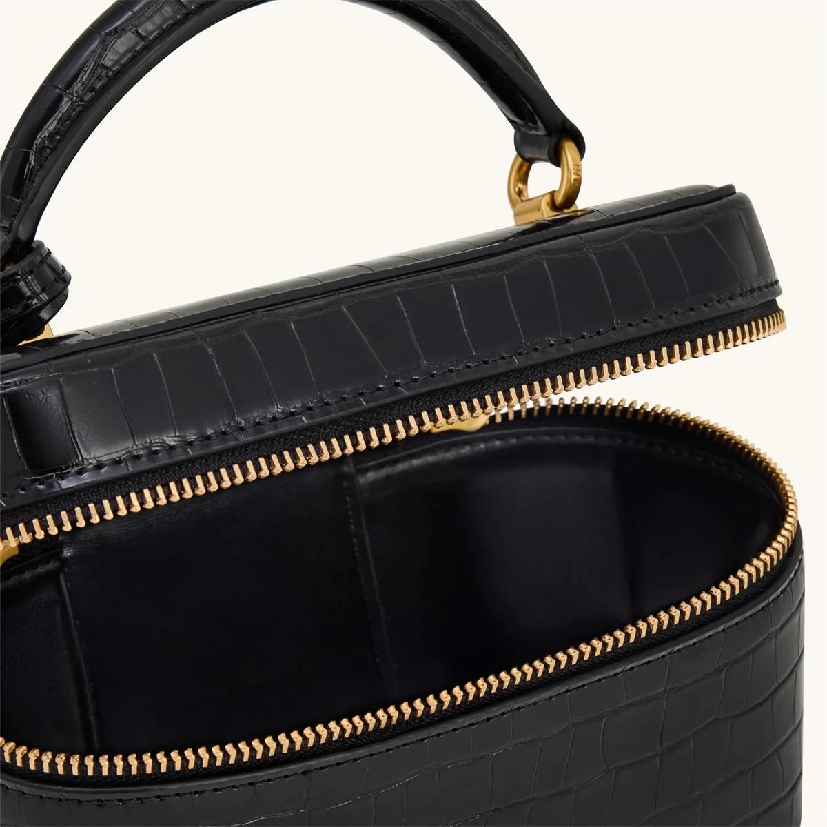 Sac à bandoulière vintage français JW PEI en cuir croco gaufré pour femme, petit sac carré, pochette