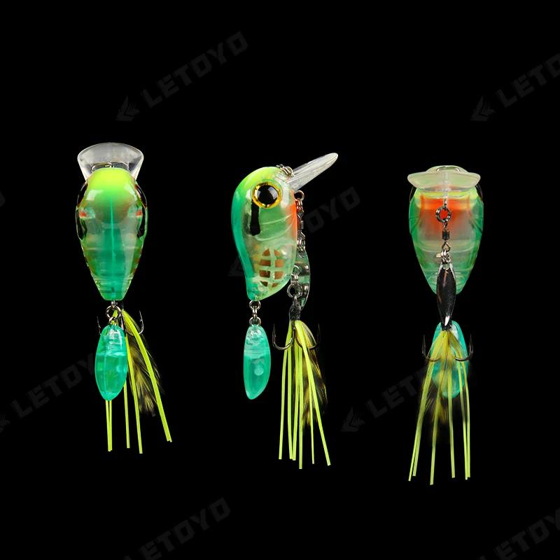 LETOYO 40mm 8g flottant manivelle Surface artificielle appât de pêche manivelle Wobbler peu profond 
