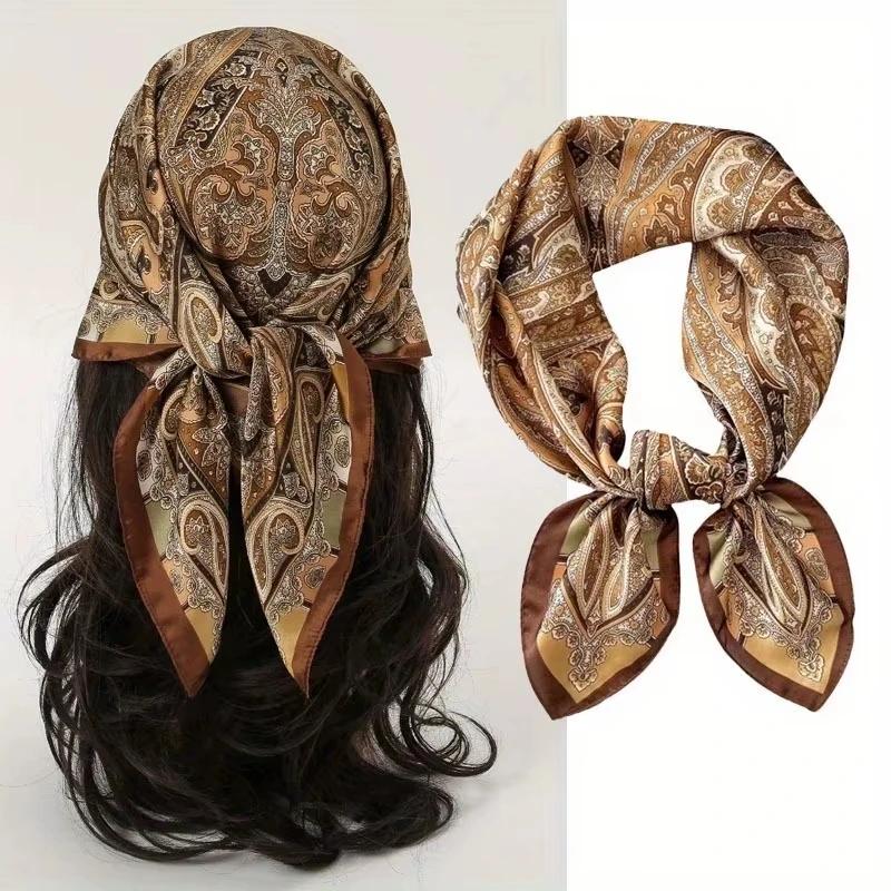 Mode Paisley imprimé soie bandeaux écharpe femmes 2025 nouveau Elagant Bandana cou Foulard bandeaux 