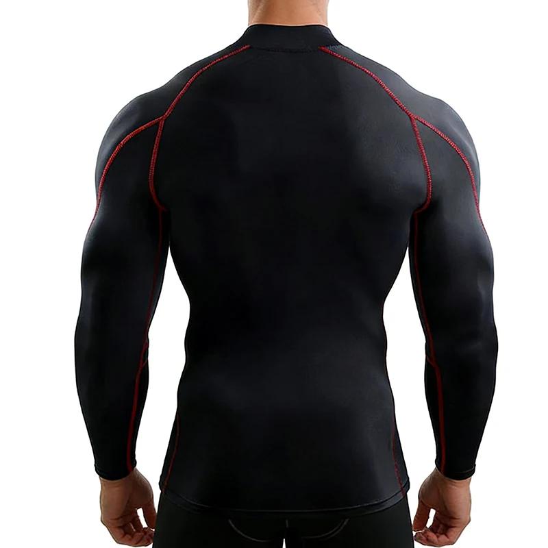 T-shirt de course pour homme, à séchage rapide, pour musculation, sport, manches longues, haut de co