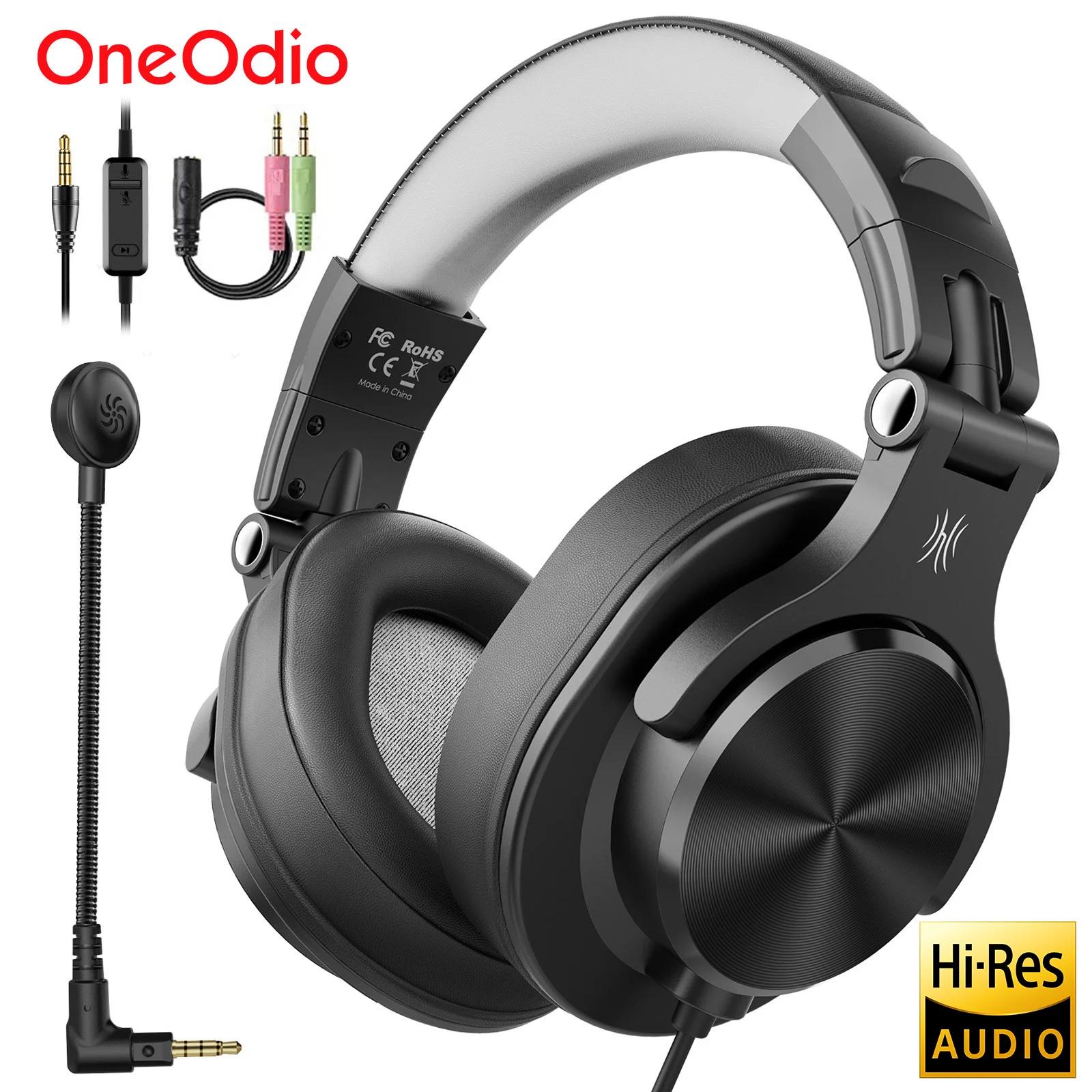 Oneodio-Casque de jeu sur ordinateur A71D avec poignées, microphone amovible, filaire sur l'oreille,