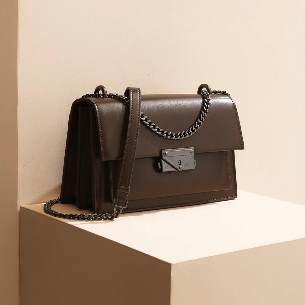 Sacs à main simples en cuir véritable personnalisés en usine pour femmes, sac à bandoulière de haute