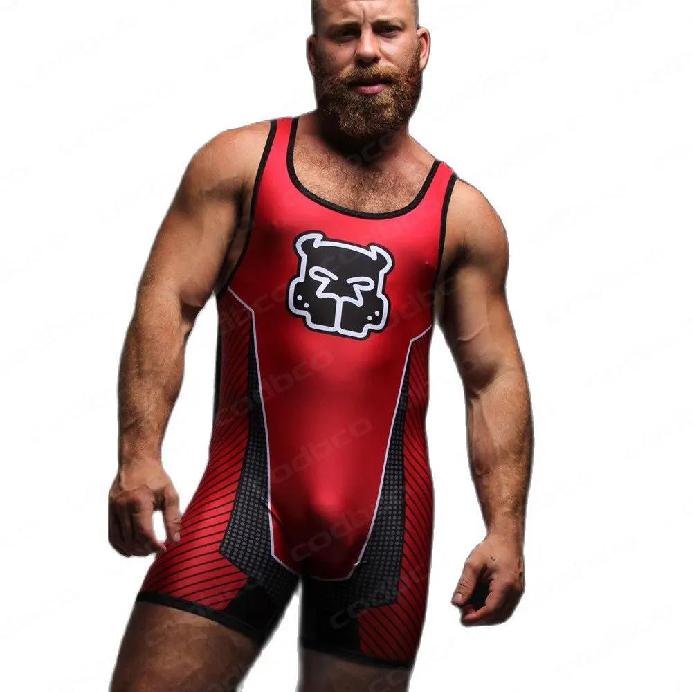 Nouveau costume de lutte Singlet pour hommes une pièce body boxe Triathlon combinaison élastique Lyc