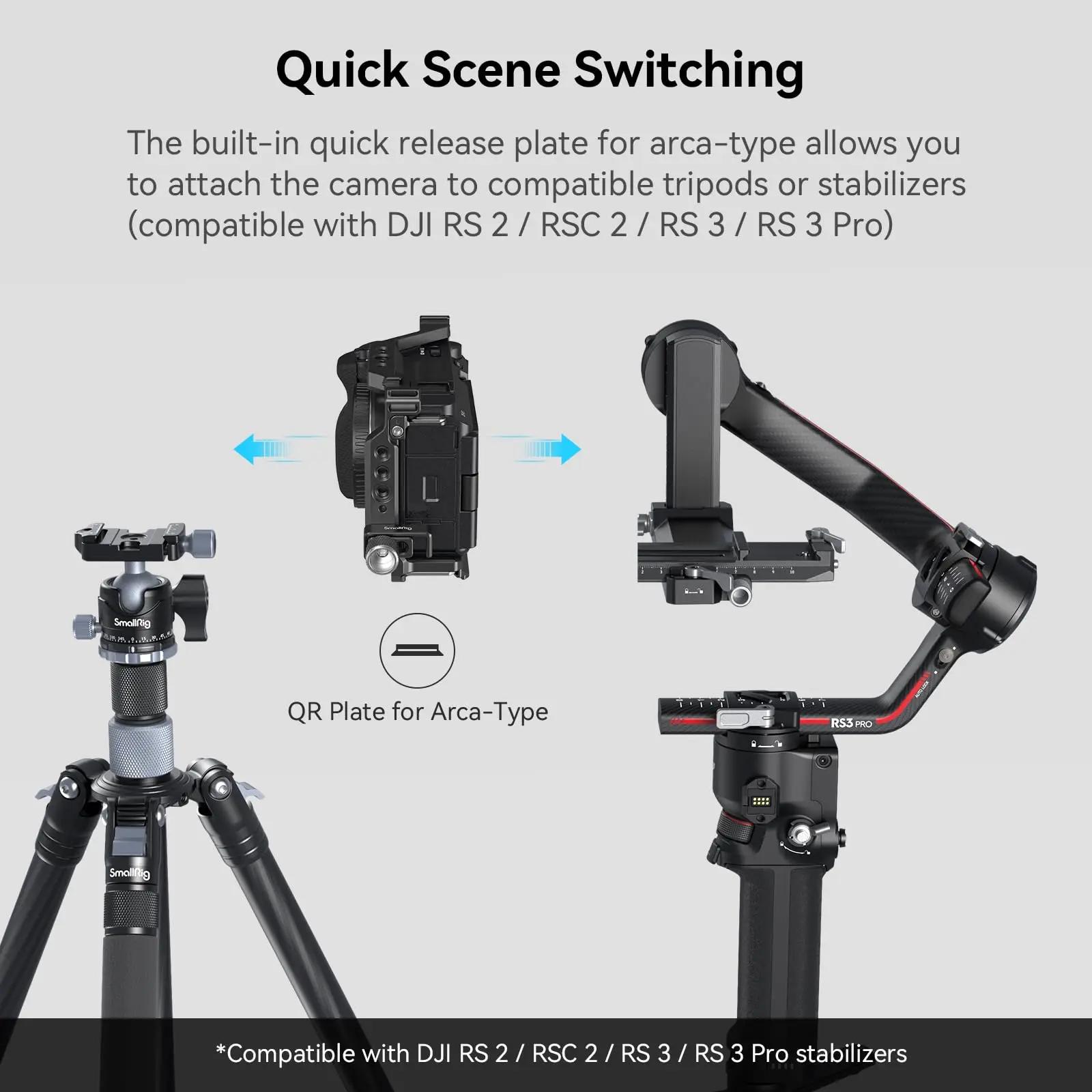 Kit de Cage SmallRig ZV-E1 avec poignée en Silicone et serre-câble pour étui pour Sony ZV-E1 avec pl