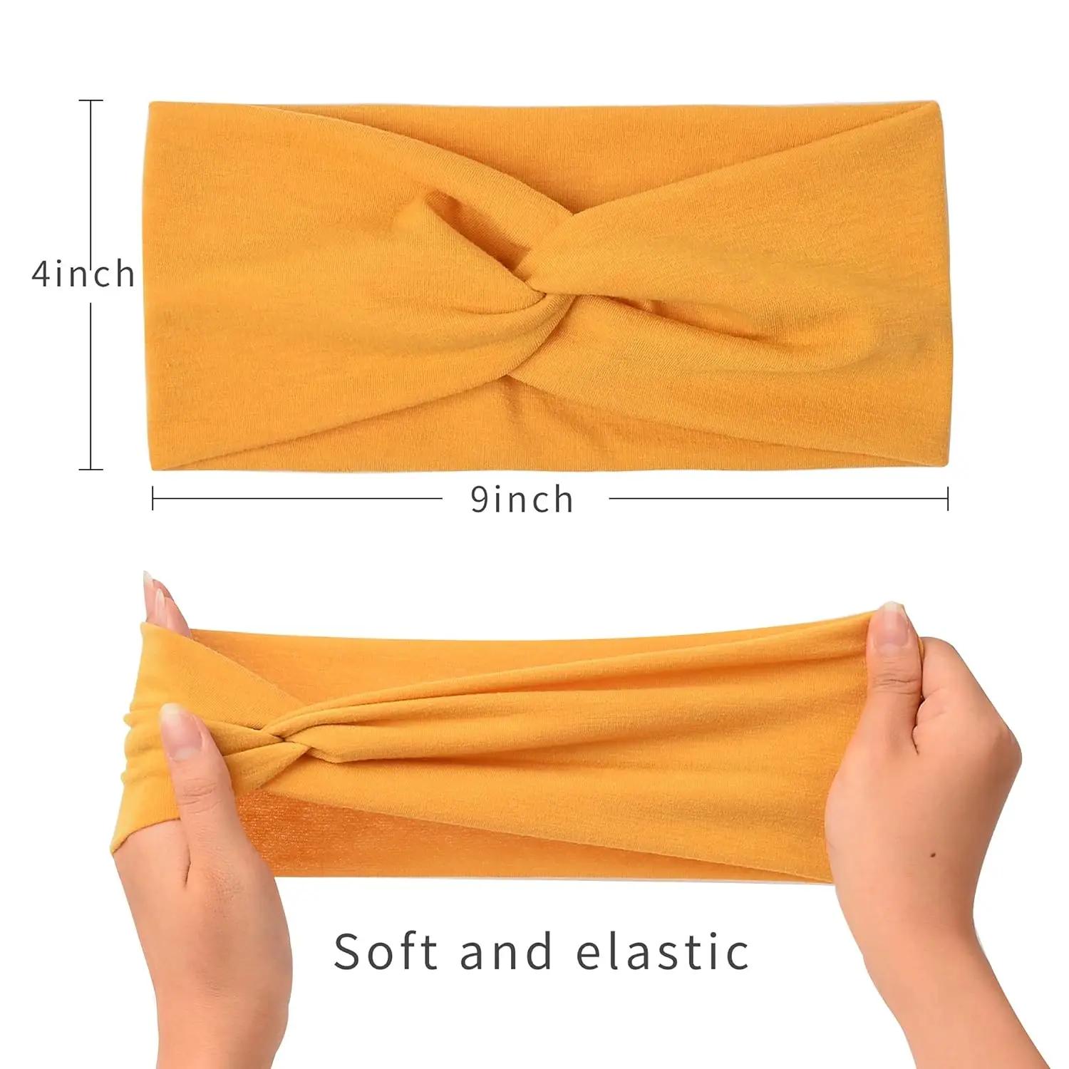 Bandeau de sport bohème européen et américain pour femmes, large, élastique, accessoires pour cheveu