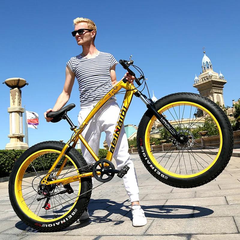 2025 VTT 26 pouces 4.0 gros pneu étudiant vélo à vitesse variable 24 pouces motoneige tout-terrain