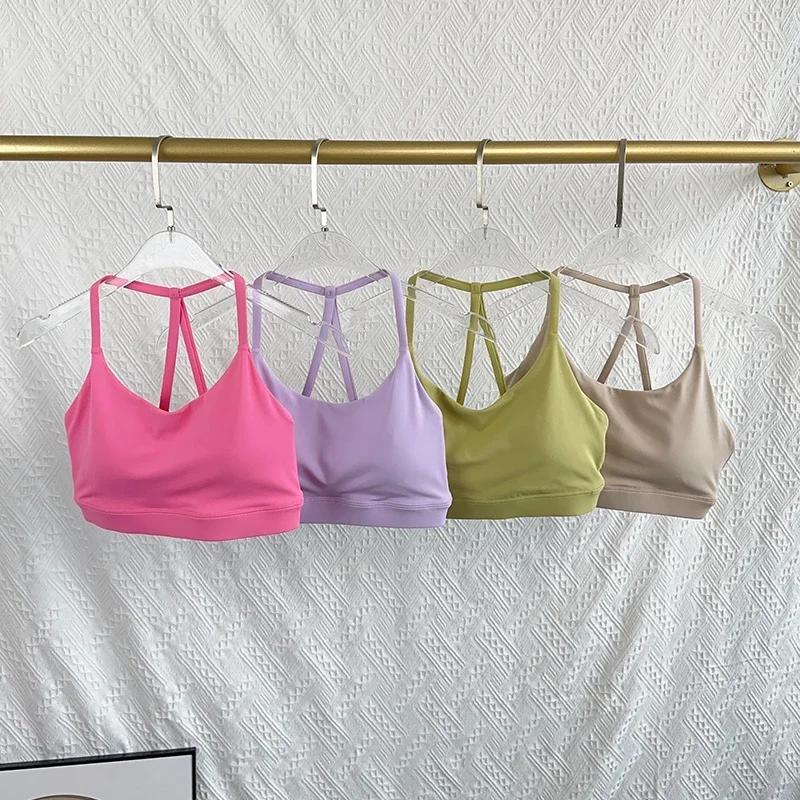 Soutien-gorge de sport femme sexy résistant aux chocs pour course à pied yoga Pilates séchage rapide