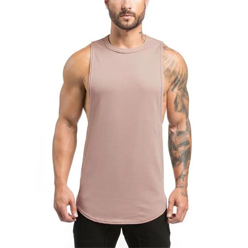 Gilets unis pour hommes, débardeur musculaire de musculation, Fitness, Sport, T-Shirt ample sans man