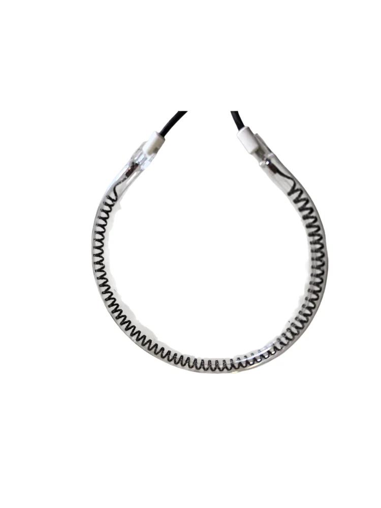 Pièces de four à ondes lumineuses 220V 1200W, Tube chauffant rond en Fiber de carbone 15cm