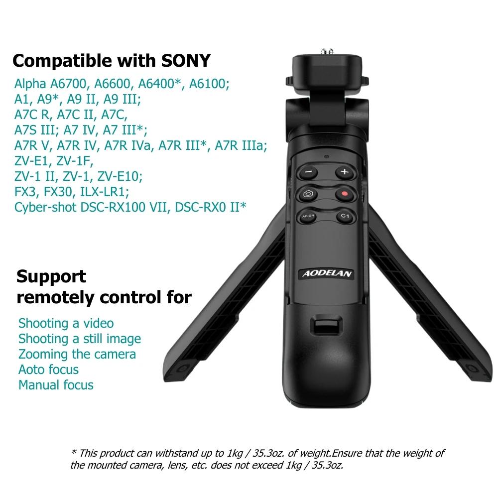 Trépied à poignée sans fil, télécommande Vlogging, YouTube TikTok pour Sony a6700 a7RV a7IV ZV-1 ZV-