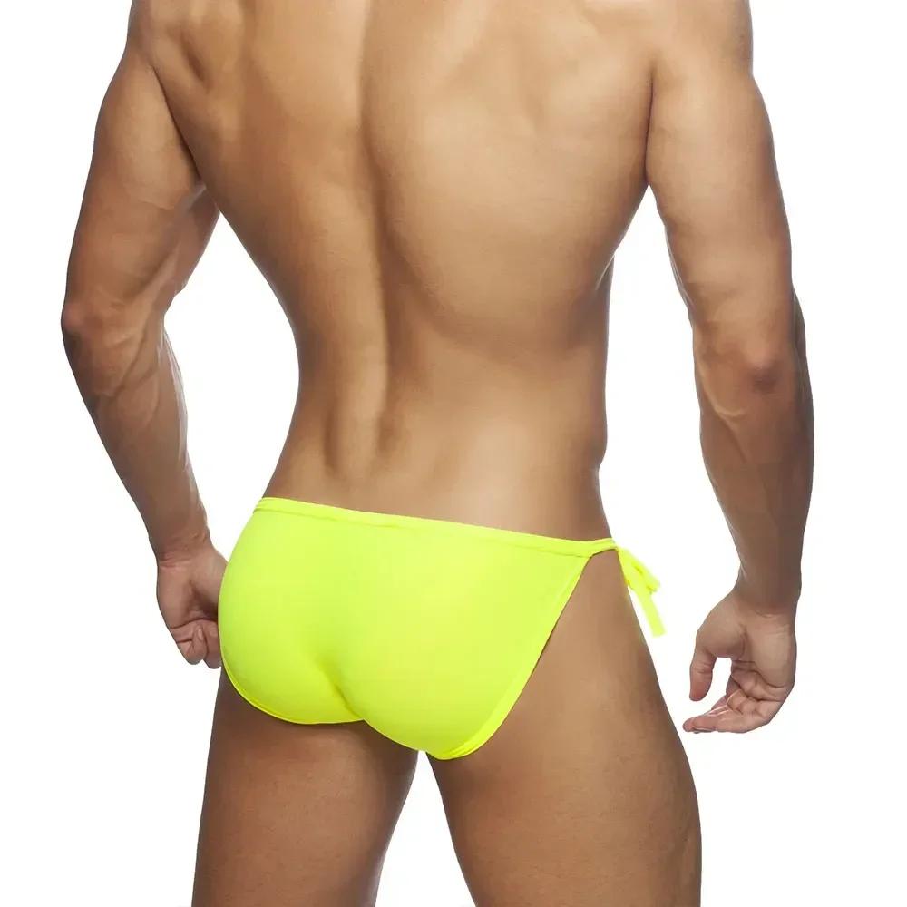 Maillot de bain taille basse pour homme, string bikini sexy, culotte de plage, sous-vêtement de surf
