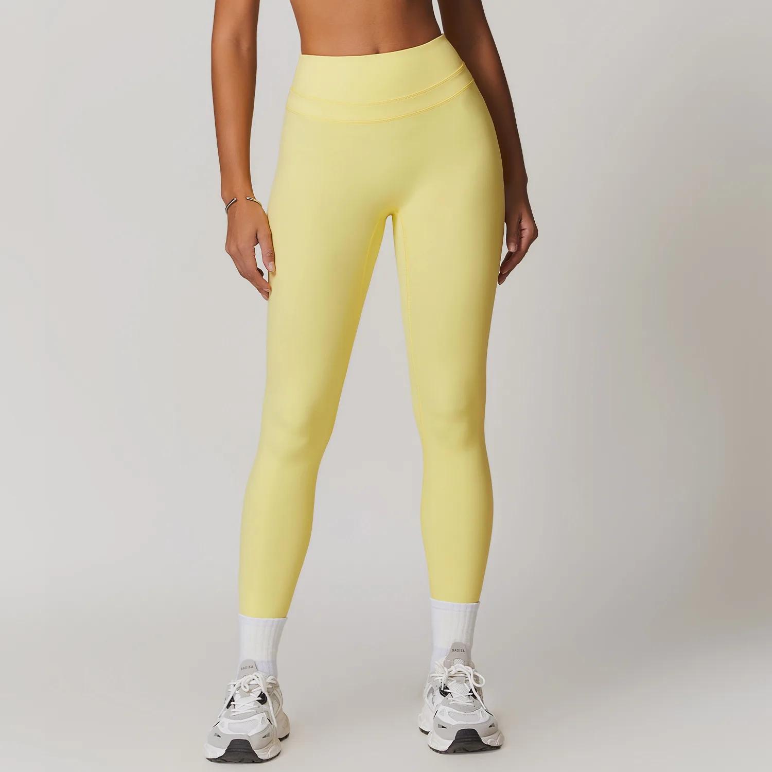 JUREN-Pantalon de yoga respirant pour femme, leggings de fitness, pantalon de course et de cyclisme,