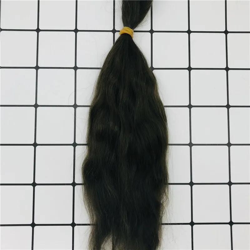 Poupée Reborn de qualité supérieure, Mohair pur, noir naturel/blanc, 11 couleurs, raciné à la main, 
