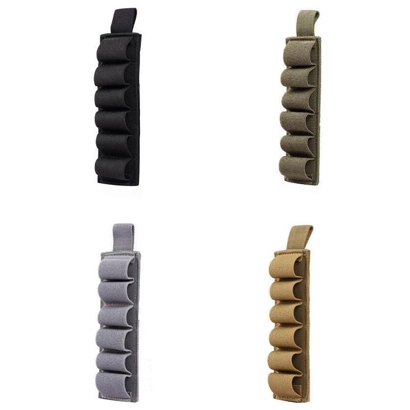Boucle de crochet de chasse tactique, 6 cartouches, support de coque, bande de carte d'insertion de 