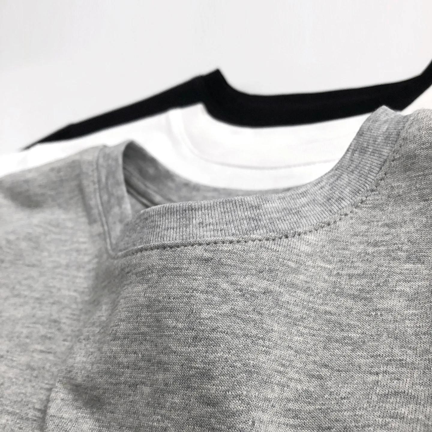 T-Shirt à manches longues en coton pour enfants de 2 à 7 ans, chemise basique ample, vêtements corée