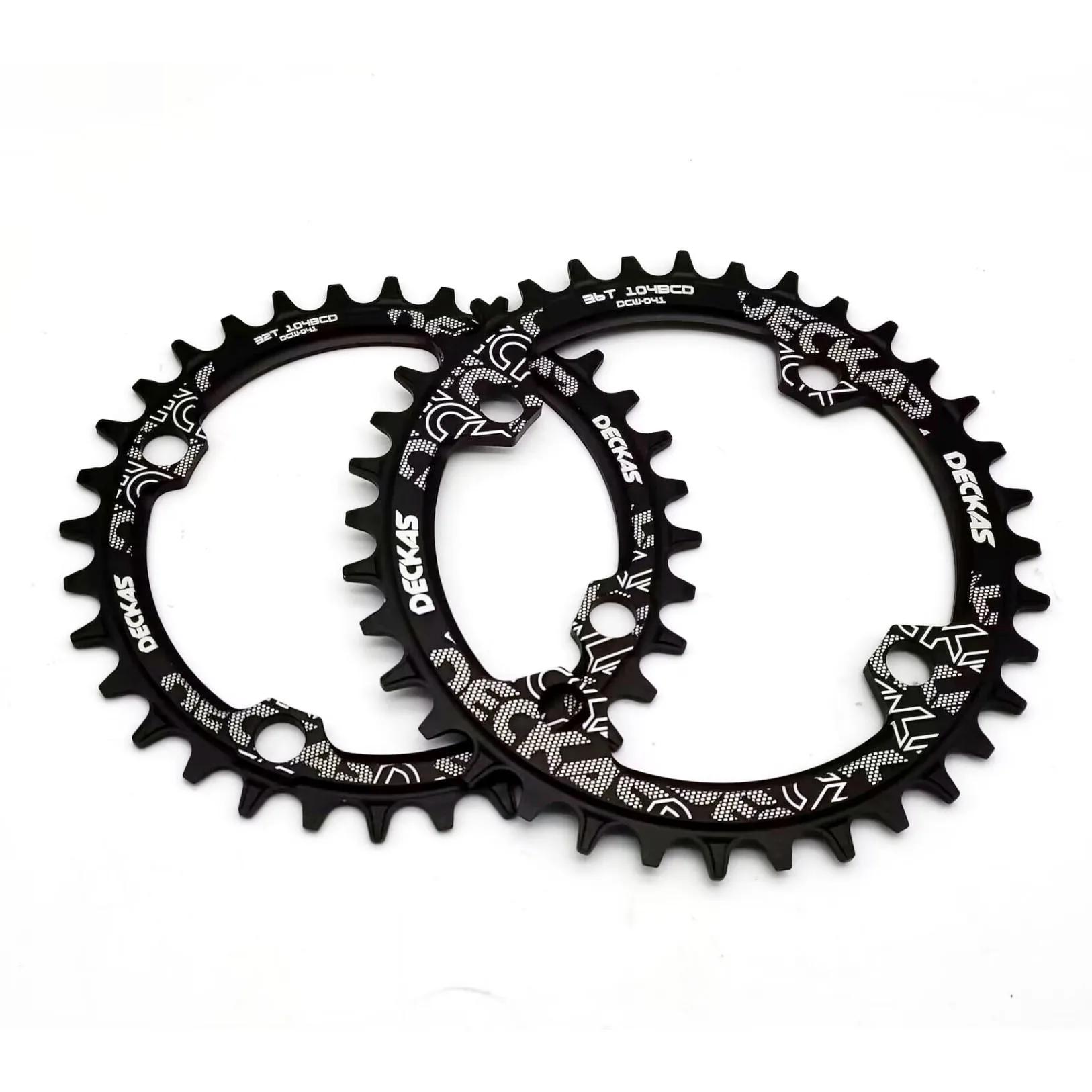 Deckas 104BCD ovale rond étroit large plateau vtt vélo de montagne 32T 34T 36T 38T couronne pédalier