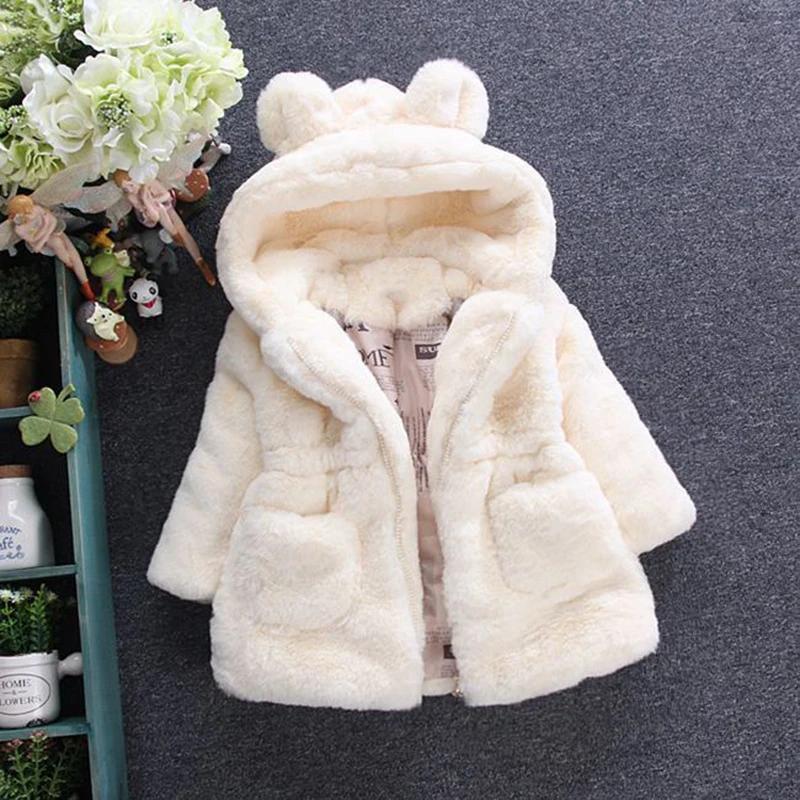 Vêtements d'hiver pour bébés filles, manteau en fausse fourrure, veste polaire, combinaison de neige