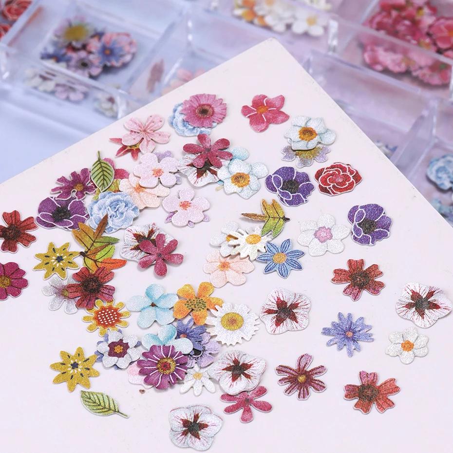 12 grilles 3D fleur colorée Ultra-mince résine remplissage pâte de bois tranche petite marguerite on