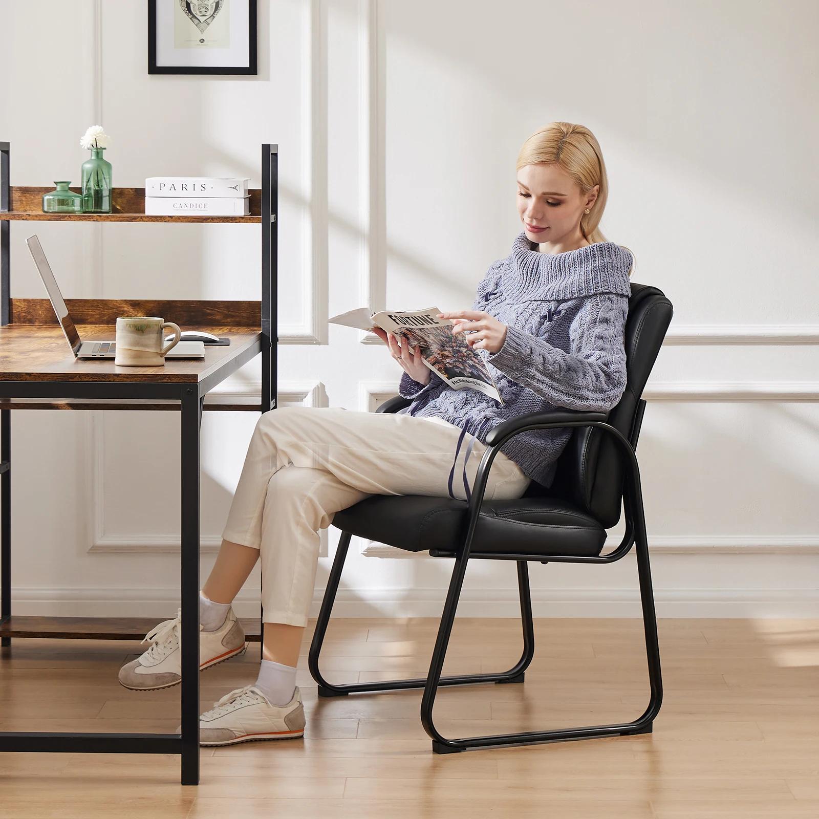 JHK dossier rembourré ergonomique salon chaise de jeu étanche en cuir PU siège de salle d'attente ép