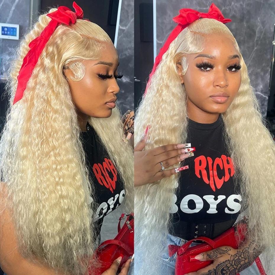 8-32 pouces vague profonde paquets de cheveux humains Remy cheveux brésiliens 613 couleur Blonde vag