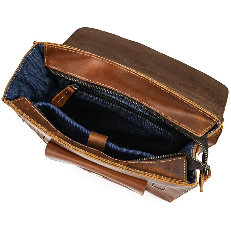 Sac à dos en cuir de cheval Elin pour hommes et femmes, sac d'école de créateur de luxe, mode vintag