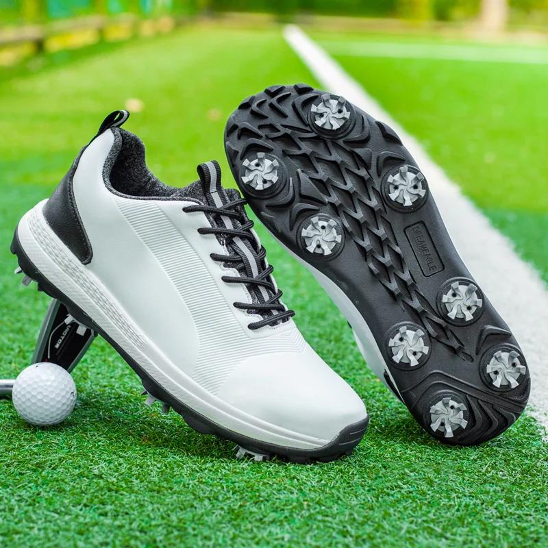 Chaussures de golf homme Lersure imperméables à pointes antidérapantes professionnelles