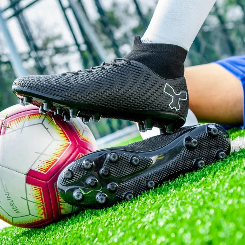 Crampons football homme unisexes qualité - Chaussures football garçons bottes société sportives