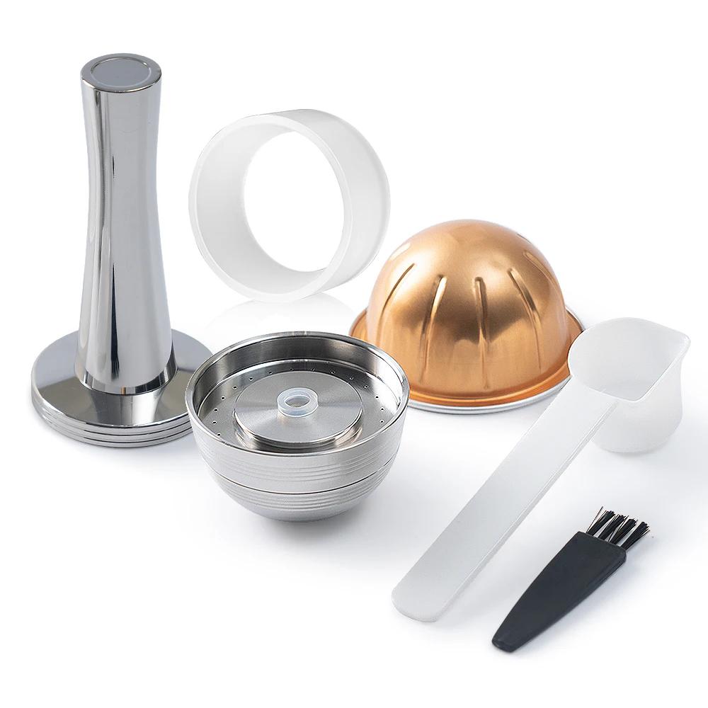 Capsule réutilisable en acier inoxydable pour Nespresso Vertuo Next Pop, filtre à café rechargeable 