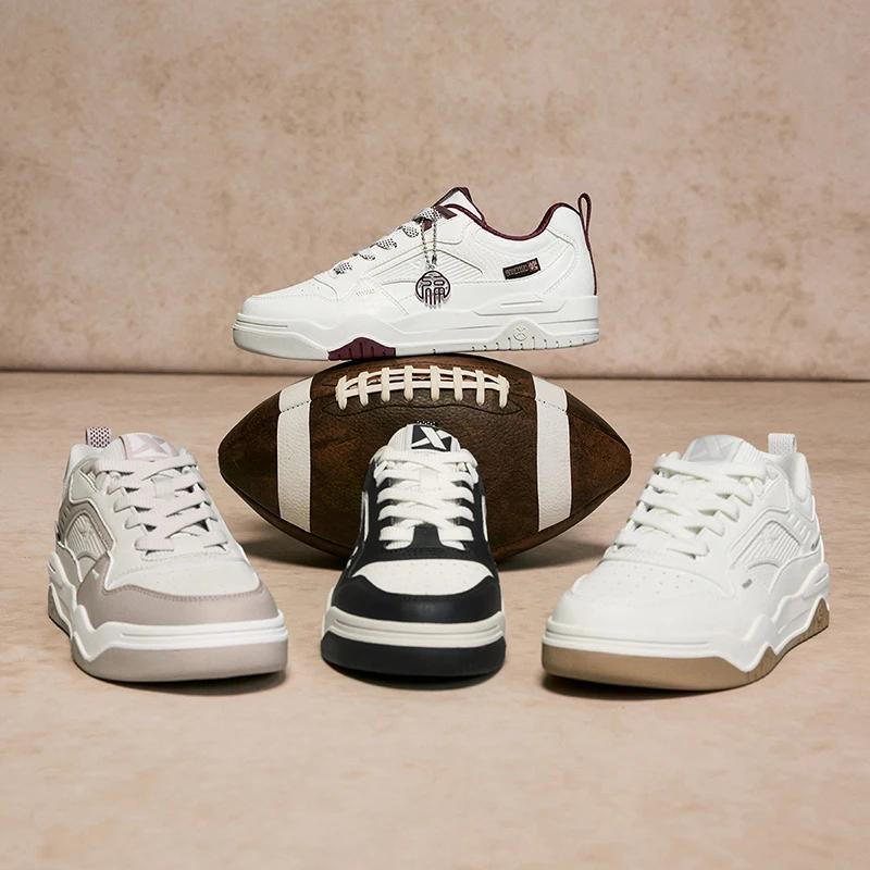 Xtep-Chaussures de Skateboard pour Femme, Baskets de dehors Rétro, Décontractées, Durabilité, Printe