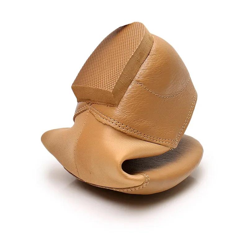 Chaussures de danse Jazz en peau de mouton de qualité, semelle antidérapante noire beige, chaussures
