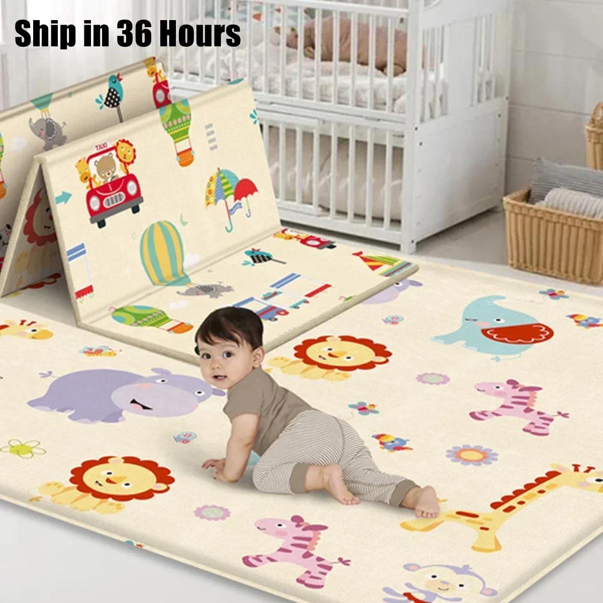 Tapis de jeu pliable pour bébé, tapis éducatif Non toxique pour enfants dans la pépinière, tapis d'e