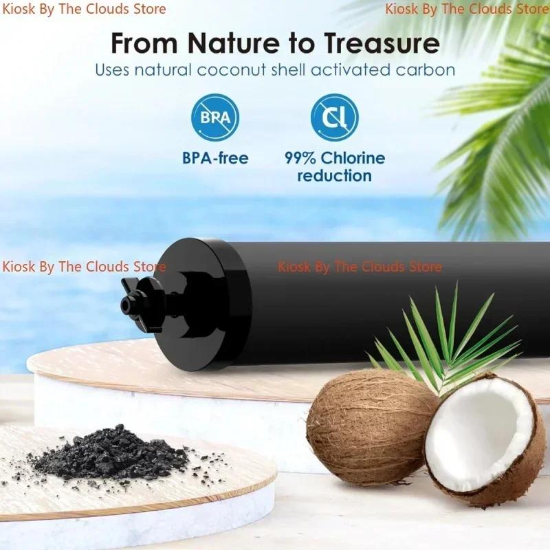 Filtre à eau à charbon actif BB9-2, 2 pièces de remplacement, Compatible avec le système de filtrage