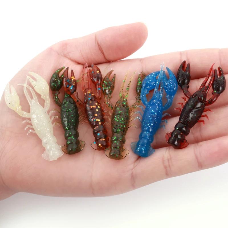 5/10 pièces leurres de poisson souples appâts de crevettes artificielles matériel de pêche homard éc