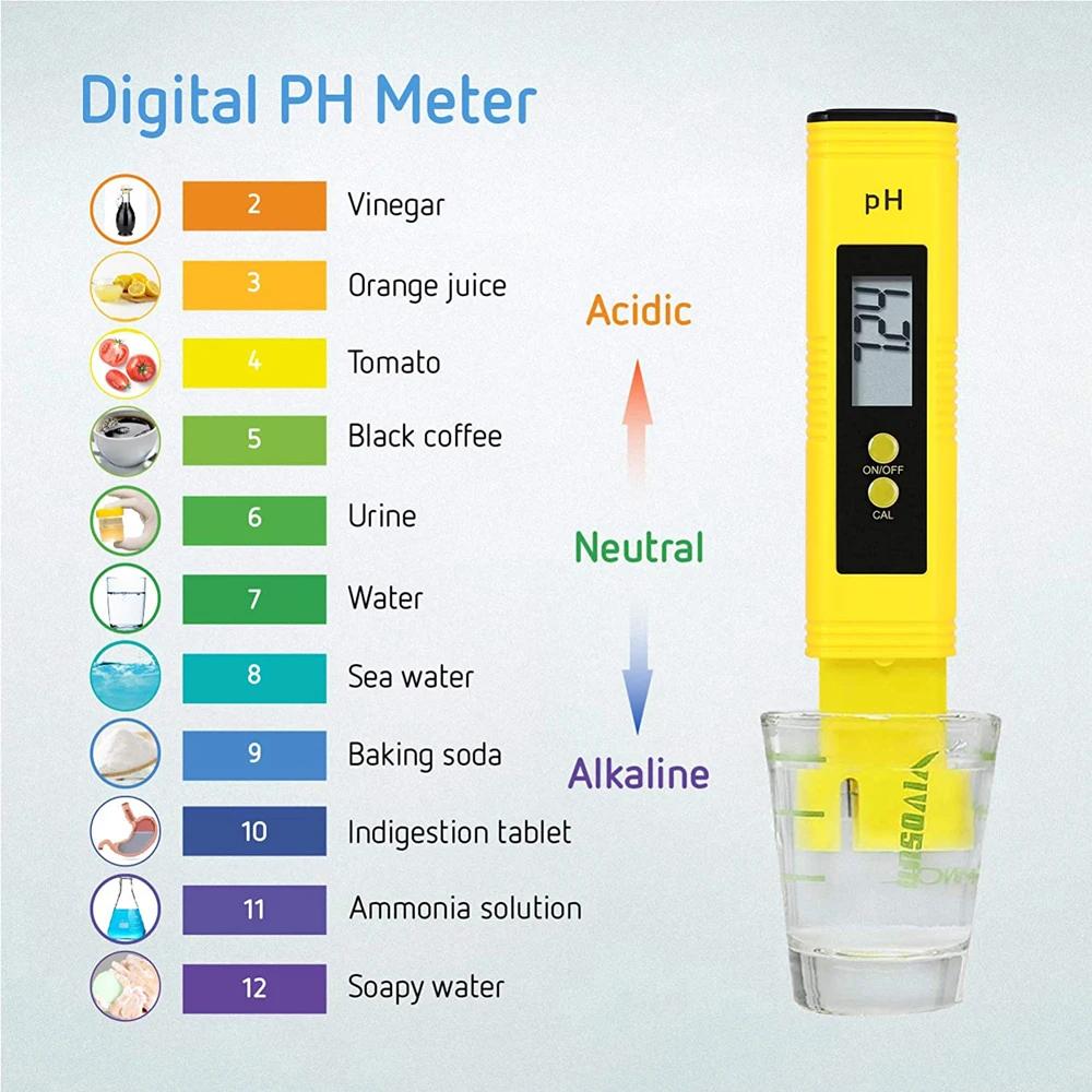 PH mètre et TDS testeur numérique de qualité de l'eau 0-14 testeur de PH 0-9990PPM TDS & EC LCD pure