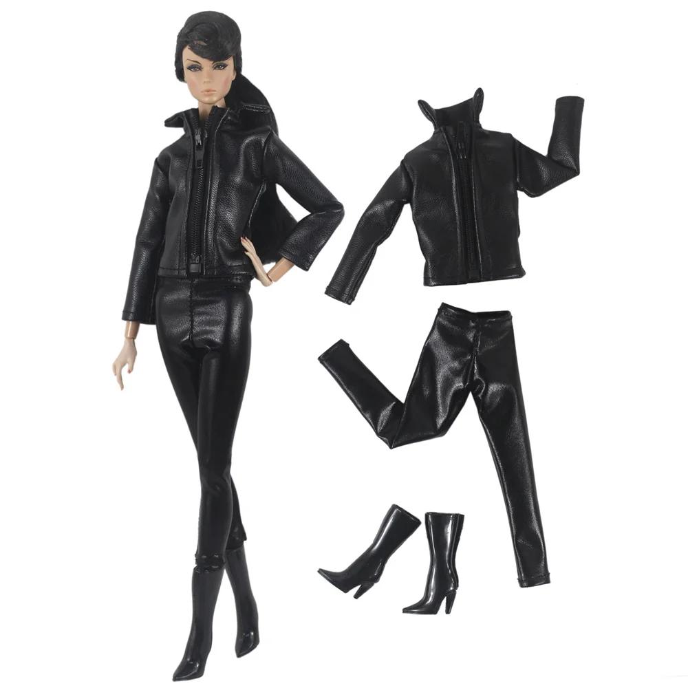 Ensemble de vêtements de poupée en cuir, échelle 1:6, tenue pour poupée de 11.5 pouces, 30cm, plusie