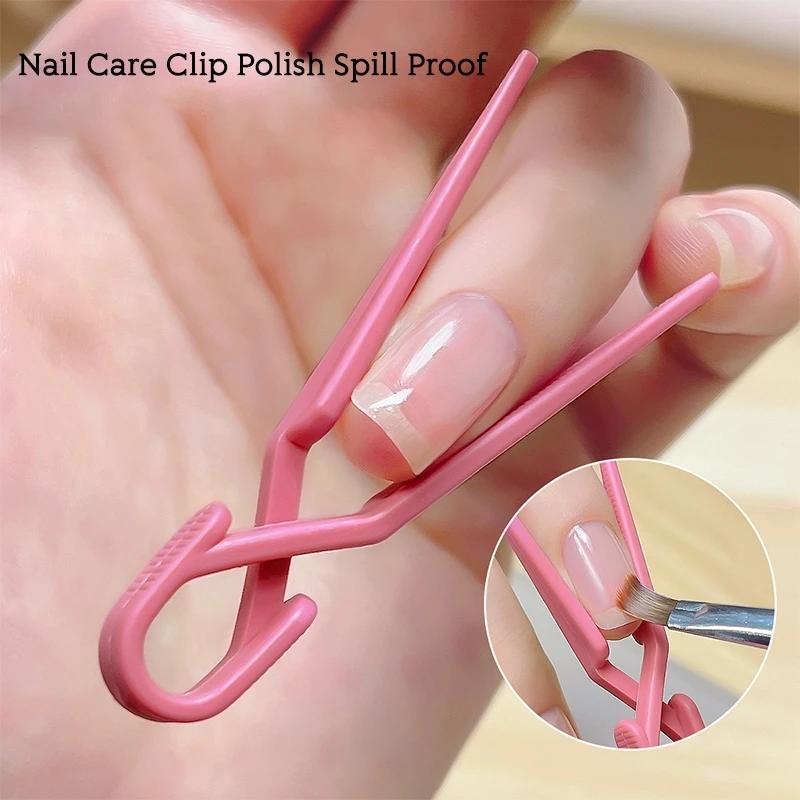 Ensemble de pinces à ongles pour vernis à l'huile, anti-déversement, couleurs mélangées, Clips de Pr