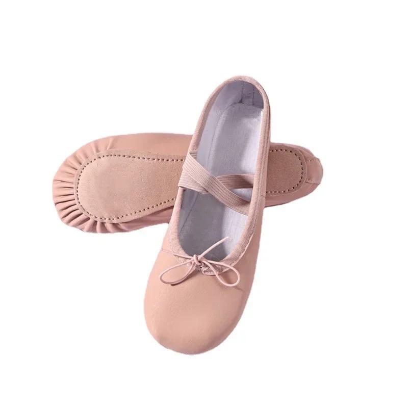 TOVEKIN Pantoufles de ballet en cuir PU pour femmes, danseurs professionnels pour filles, chaussures