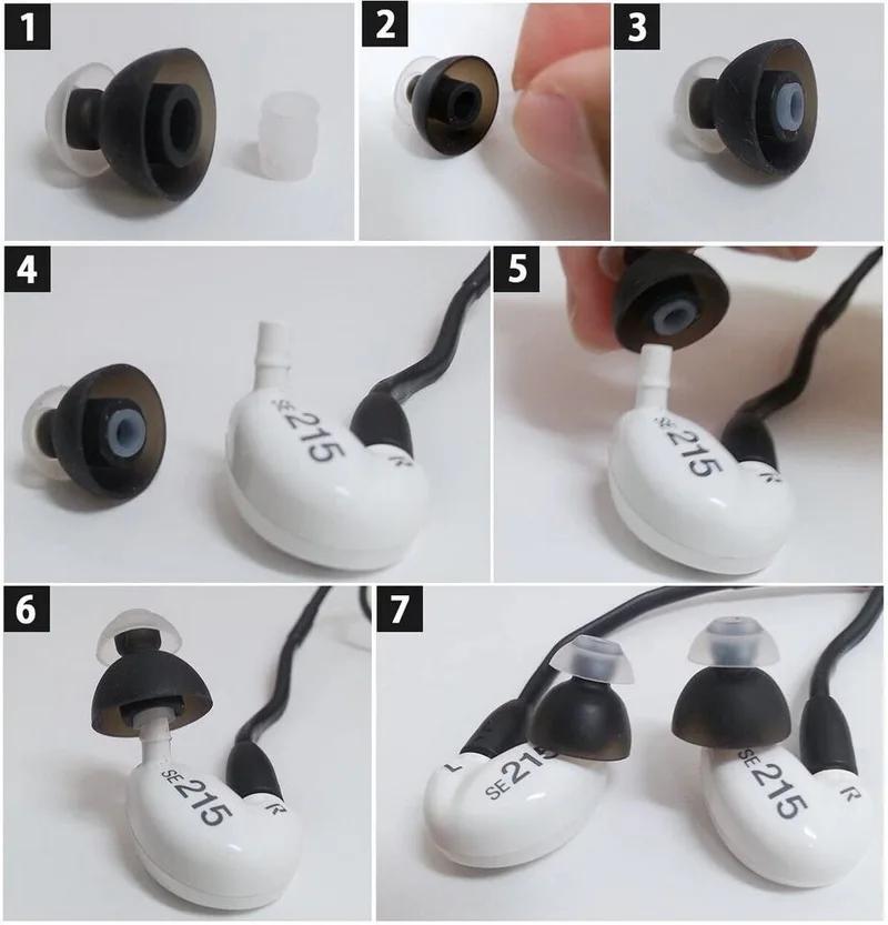 Spinfit-Embouts à double glute pour écouteurs intra-auriculaires, embouts en silicone Danse etés pou