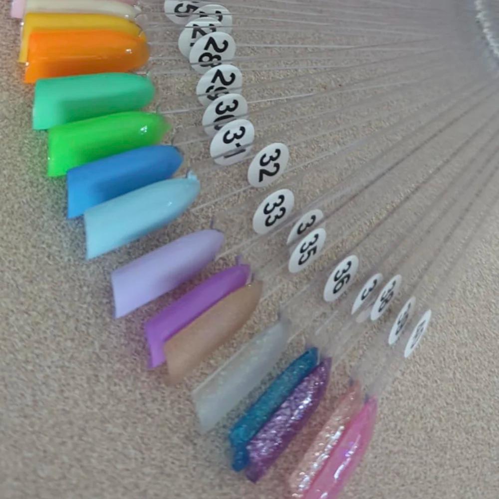 Bâtons d'affichage des ongles, échantillons de faux ongles, vernis Gel, pratique, couleurs naturelle