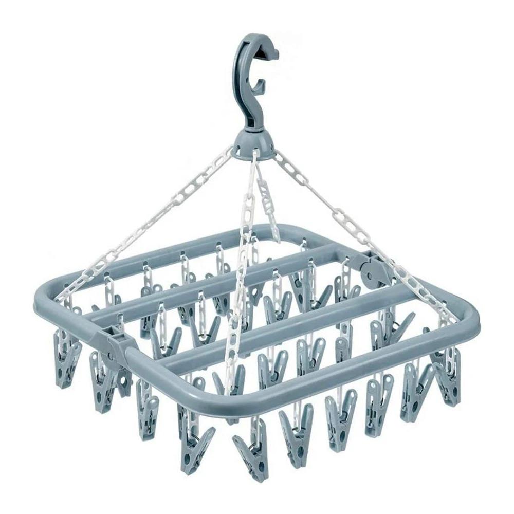 Cintre de séchage de vêtements avec 32 Clips/8 Clips chaussettes séchage de sous-vêtements support d