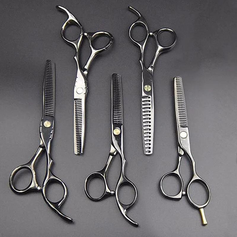 Ciseaux professionnels de barbier Qlating en titane japonais 440C, pour coiffeur 5.5 / 6.0, ciseaux 