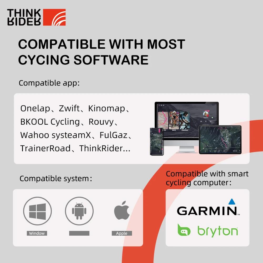 Home trainer intelligent ThinkRider X2Max avec compteur puissance intégré vélo route VTT