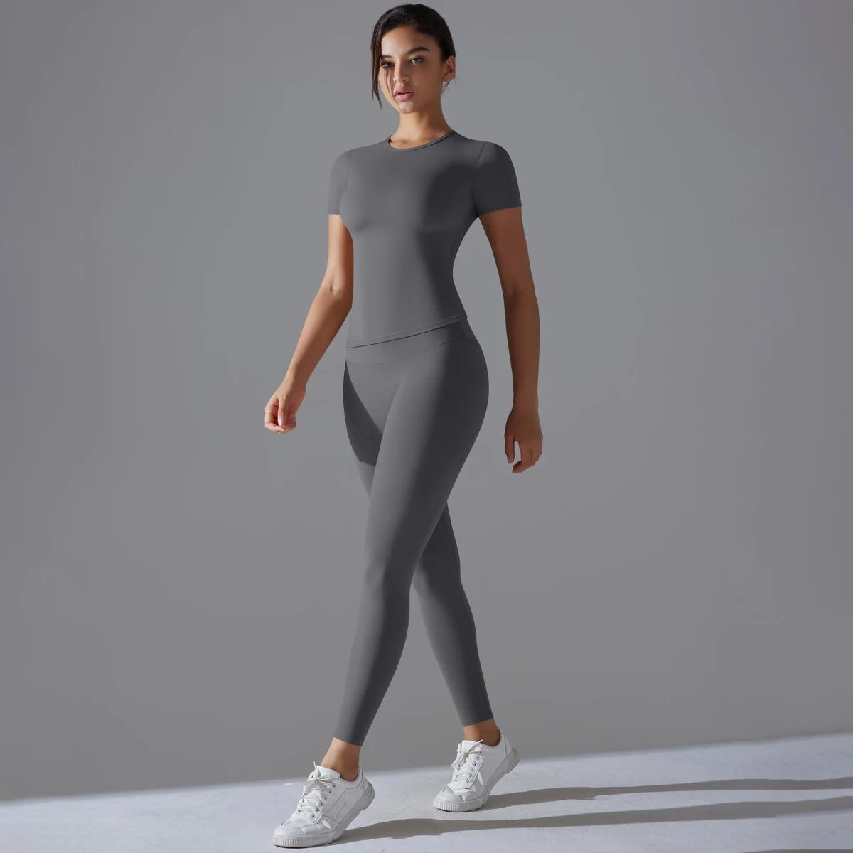 Ensemble de Leggings de gymnastique à séchage rapide, combinaison de Yoga, ensemble de sport, manche