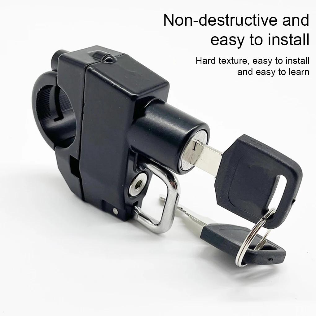 Serrure de casque antivol, dispositif de verrouillage, antirouille, fabrication soignée, taille comp