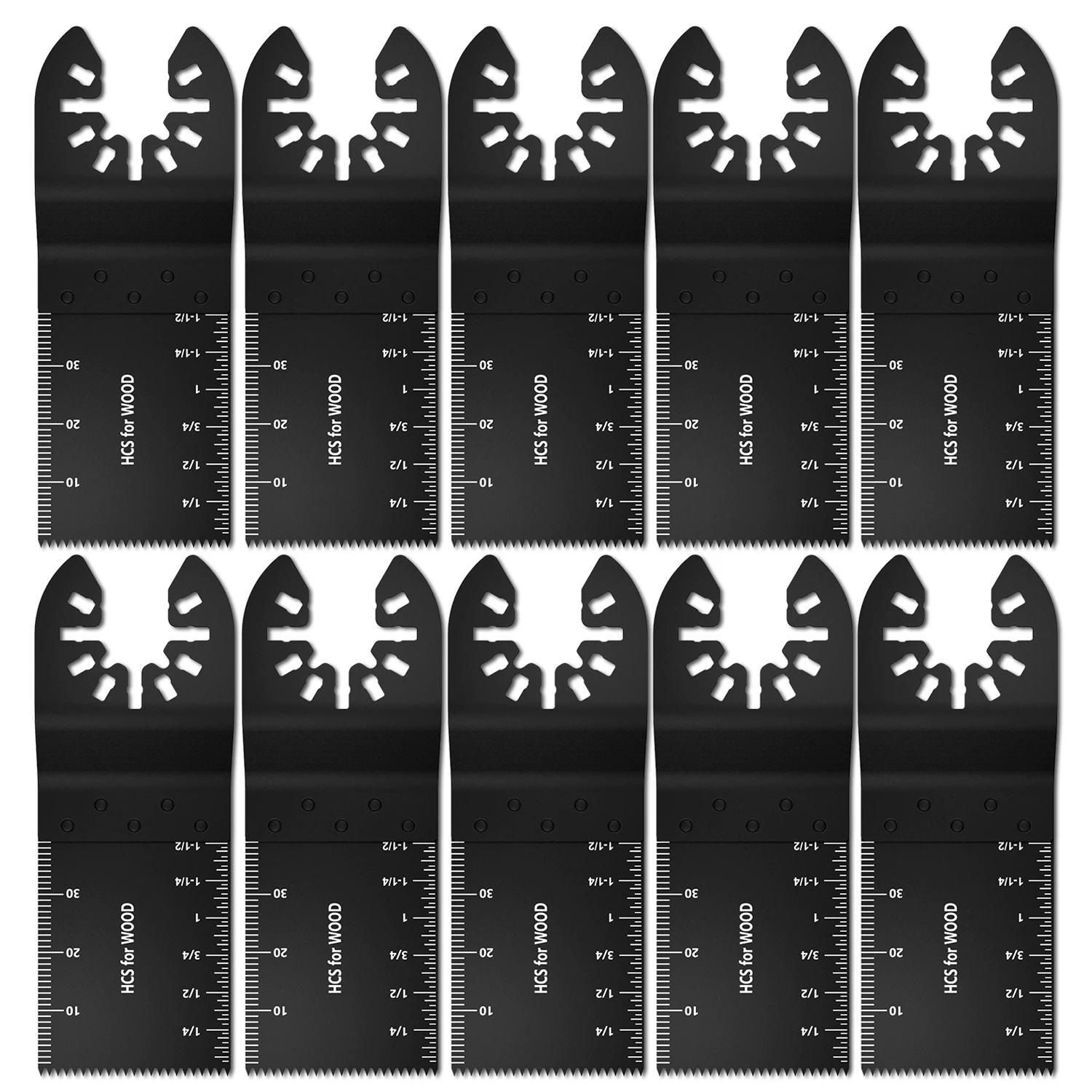 Lames de scie oscillantes Lames mixtes à ajustement rapide Kit de lames de scie oscillantes Lames mu